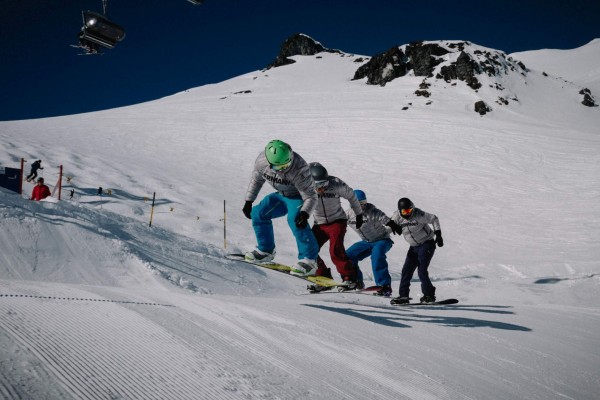 Boardercross-Training des Team D in Davos 