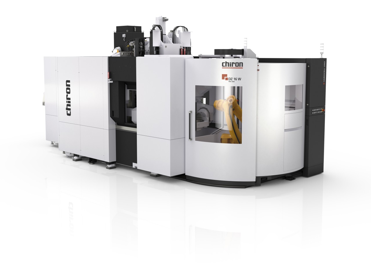  The combination of the CHIRON DZ 16 W with the compact VariocellUno automation unit enables maximum productivity thanks to its capacity to manufacture large numbers of workpiece in very short cycle times.  